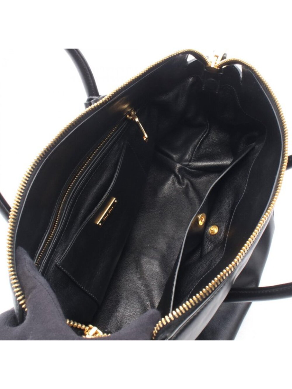 Miu Miu Handbag 2-Way Black Leather Tote - Picture 3 of 8